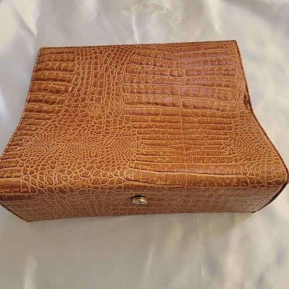 Vintage Croc Embossed Leather Envelope clutch/wallet - Picture 4 of 9